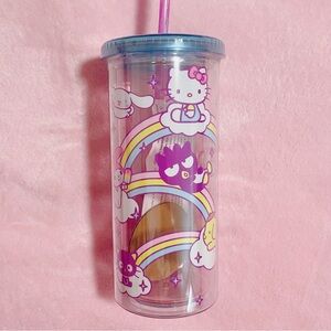 Sanrio Hello Kitty and Friends Purple Pink Rainbow Tumbler Cup